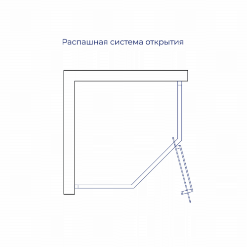 Душевой уголок RGW Hotel (Отель) 350608499-026 90х90 стекло матовое профиль золото без поддона - фото 3