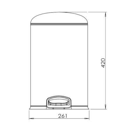 Ведро мусорное Java S-885-12R