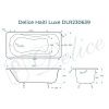 Ванна чугунная Delice Haiti Luxe DLR230639 180х80 пристенная прямоугольная без ножек