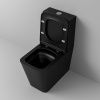 Унитаз напольный с бачком Grossman Торнадо GR-4418BMSQ черный с сиденьем микролифт безободковый смыв торнадо
