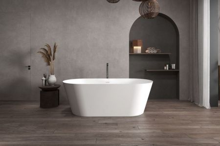 Ванна из искусственного камня Abber Stein AS9605 170х80 отдельностоящая овальная с ножками