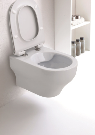 Чаша унитаза подвесная Olympia Clear CLE1202R13 цвет черный глянцевый без сиденья безободковая