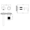 Смеситель для раковины Gessi Habito 70588#706 встраиваемый в стену черный