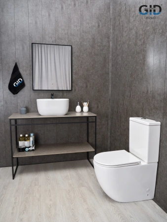 Раковина керамическая Gid Creativo 51220 50х30 накладная цвет белый без отверстий под смеситель