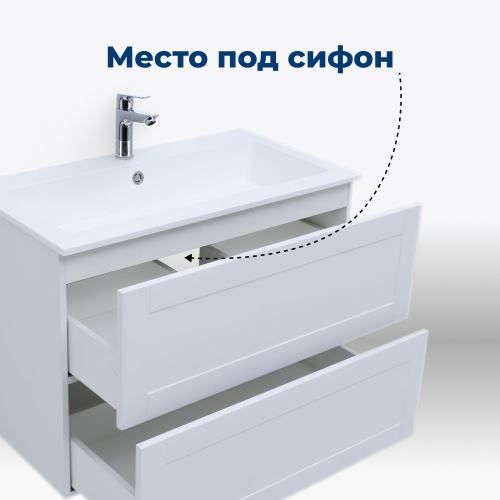 Тумба под раковину Aquanet Терра 00313235 88,8х49х63,6 подвесная - фото 4