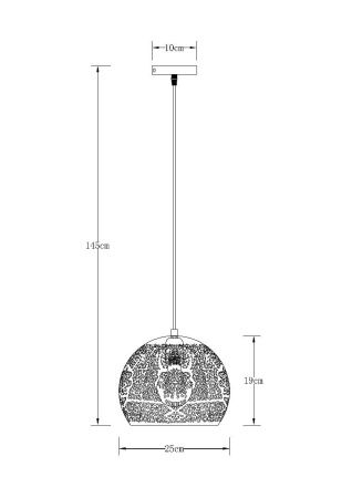 Светильник подвесной Arte Lamp Celesta (Целеста) A7058SP-1BK