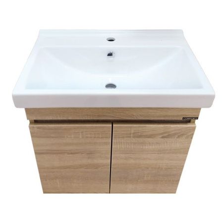 Тумба с раковиной Comforty Тромсе 00004142217CF 60х40 подвесная цвет коричневый