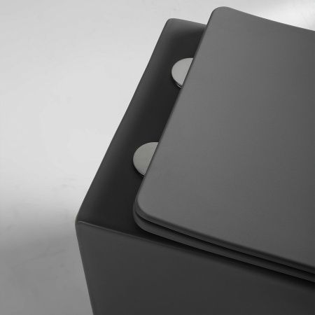 Унитаз подвесной Vincea Piatti VT1-11SMA черный с сиденьем микролифт безободковый душевой смыв