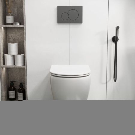 Унитаз подвесной Grossman Торнадо GR-4411SQ белый с сиденьем микролифт безободковый смыв торнадо