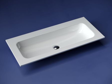 Раковина из сантехнического фарфора Ceramica Nova GRACE CN7013wx 100х50 накладная цвет белый без отверстий под смеситель