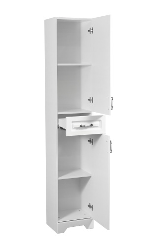 Шкаф-пенал Stella Polar Кармела ольха SP-00000191 36х30х190 цвет белый - фото 4