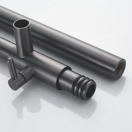 Душевая стойка Shevanik S4036T настенная цвет оружейная сталь