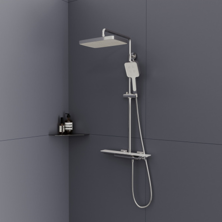 Душевая стойка RGW Shower Panels (Шоувер панелс) 51140134-01 настенная цвет хром с термостатом