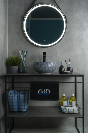 Раковина керамическая Gid Esfera 54433 30х30 накладная цвет многоцветный без отверстий под смеситель