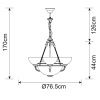 Люстра подвесная Arte Lamp Windsor (Виндсор) A3777LM-3-2AB