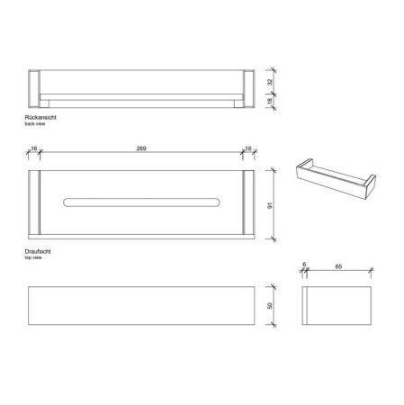 Полка в ванную комнату Decor Walther Brick 593700