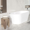 Ванна из искусственного камня Solid Surface Cezares COMFORT CZR-COMFORT-170-75-53-SSB-HND 170х75 отдельностоящая овальная