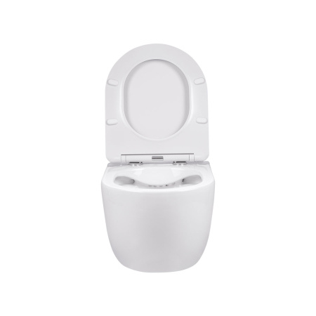 Унитаз подвесной Vincea Evo VT1-34S белый с сиденьем микролифт безободковый душевой смыв