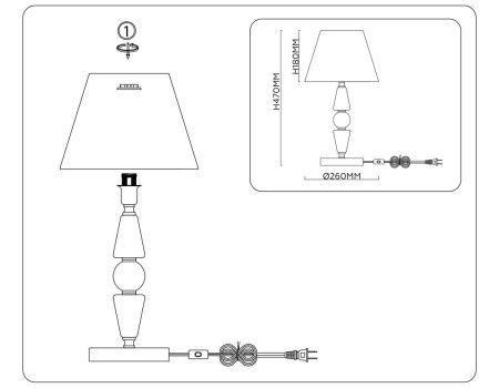 Настольная лампа Ambrella Light Classic (Цлассиц) LH75262