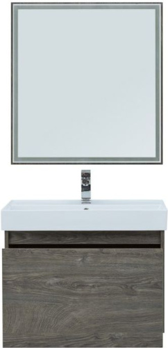 Комплект мебели: тумба с раковиной + зеркало Aquanet Nova Lite 00242295 75,7х46х136,5 напольный/подвесной - фото 4