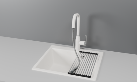 Смеситель для кухни Granula 8171, АРКТИК (БЕЛЫЙ) на мойку белый