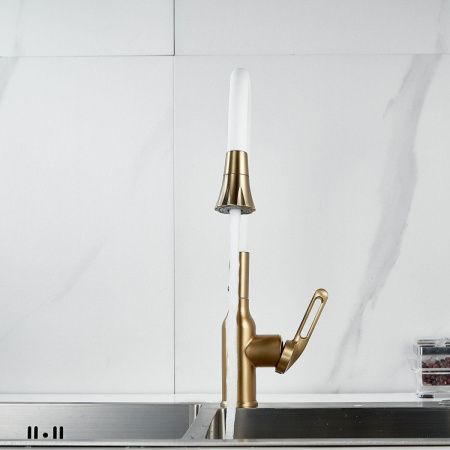 Смеситель для кухни Raffine F303G-1 на мойку золото