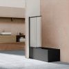 Душевая шторка на ванну Vincea VSB-1E VSB-1E100CLB 100х145 стекло прозрачное профиль черный ориентация универсальная
