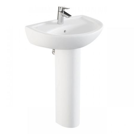 Раковина из сантехнического фарфора Vitra FIT 6895B099-1778 60х50 подвесная цвет белый 1 отверстие под смеситель