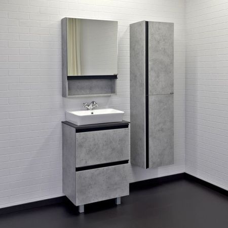 Тумба с раковиной Comforty Эдинбург 00-00004763CF 60х40 напольная цвет серый