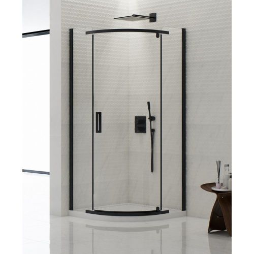 Душевой уголок New Trendy NEW KOMFORT Black K-0469 90х90 стекло прозрачное профиль черный без поддона - фото 2