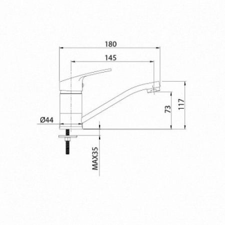 Смеситель Milardo Simp SIMSBR0M01 на раковину хром