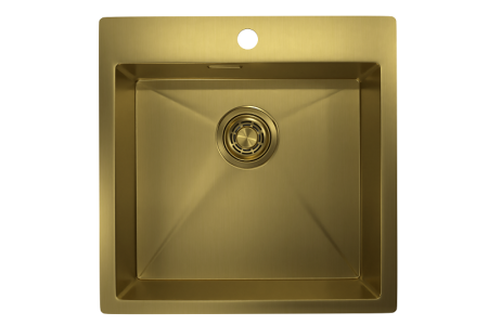 Кухонная мойка Granula 5151, ЗОЛОТО САТИН 51х51 цвет золото сатин поверхность матовая