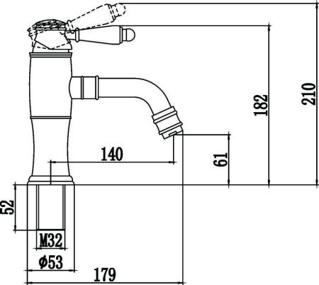 Смеситель Savol S-006611H на раковину черный