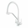 Смеситель для кухни Shevanik S968C на мойку белый