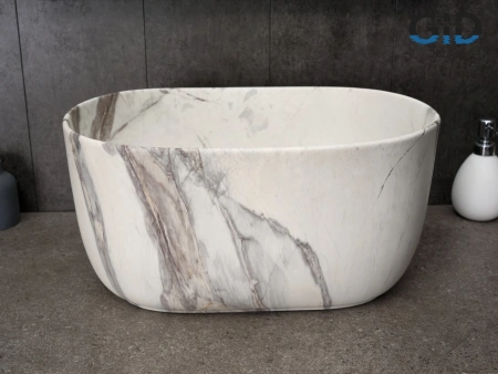 Раковина керамическая Gid Creativo 54481 50х30 накладная цвет многоцветный без отверстий под смеситель