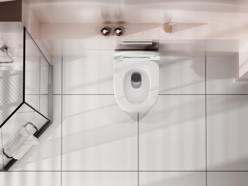 Унитаз подвесной Abber Rechteck AC1218 белый с сиденьем микролифт безободковый смыв торнадо - фото 5