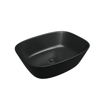 Раковина из санфаянса CHARUS TORRE BIANCA 700-026B 50х38 накладная цвет черный без отверстий под смеситель