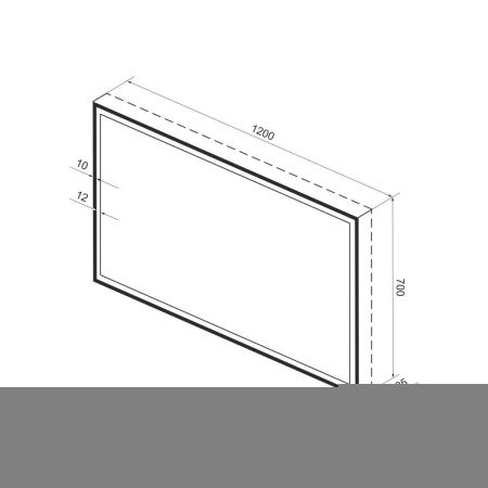 Зеркало с подсветкой Wellsee 7 Rays' Spectrum 172201370 120х70 подвесное