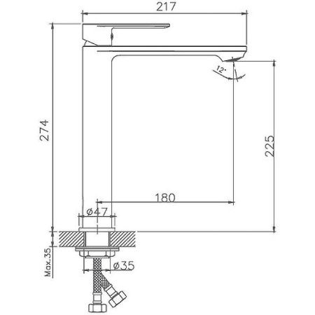 Смеситель Haiba HB590-7 HB11590-7 на раковину черный