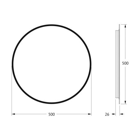 Зеркало с подсветкой Defesto AURA DF 2982 50х50 подвесное