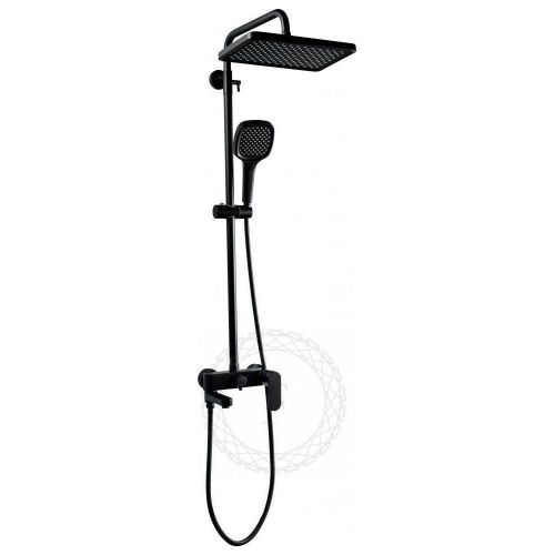 Душевая стойка Filarete FL2030BL настенная цвет черный - фото 2