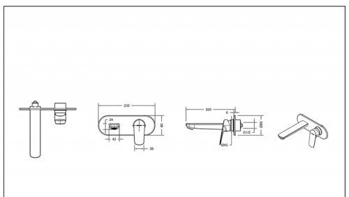 Смеситель для душа Bravat Rhein P8429564CP-ENG встраиваемый в стену хром - фото 2