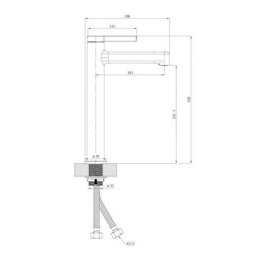 Смеситель для раковины Esko Sochi Gun Metal SC25GM на столешницу вороненая сталь - фото 3