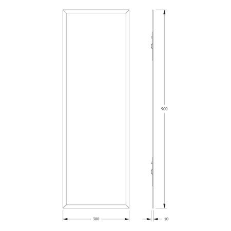 Зеркало Evoform Comfort BY 0922 30х90 подвесное