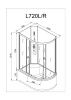 Душевая кабина AvaCan L720RN 120х80 асимметричная без крыши ориентация правая
