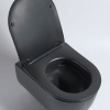 Унитаз подвесной Vincea Evo VT1-34SMB черный матовый с сиденьем микролифт безободковый душевой смыв