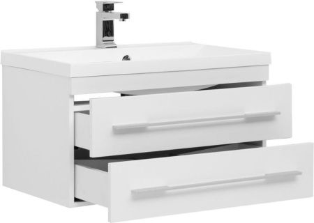 Тумба с раковиной Aquanet Нота 00287707 80х50 подвесная цвет белый