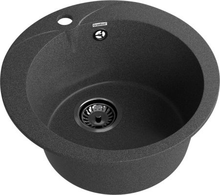Кухонная мойка Granfest Rondo R-480 графит 50х50 цвет серый поверхность матовая
