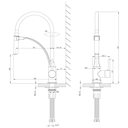Смеситель для кухни LeMark Soul LM6007C на мойку хром - фото 2