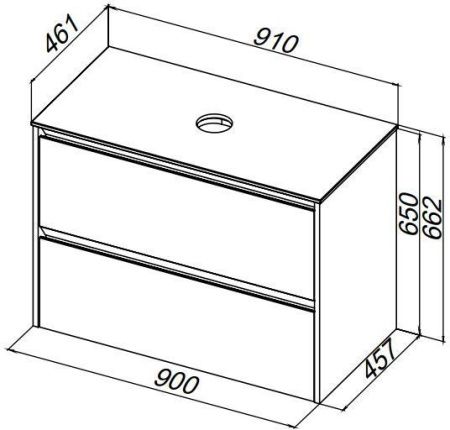 Тумба под раковину Allen Brau Activity 1.34013.WM 90х50 подвесная цвет белый